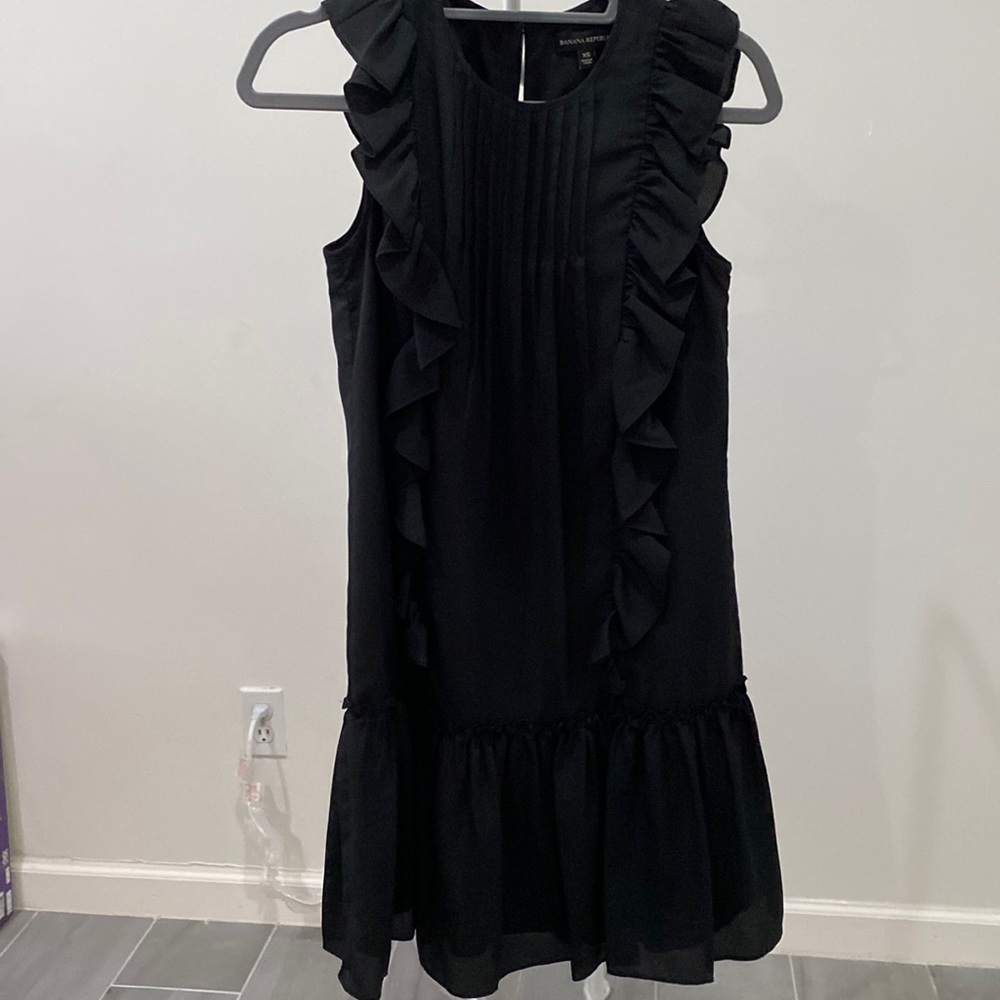 Black summer mini dress